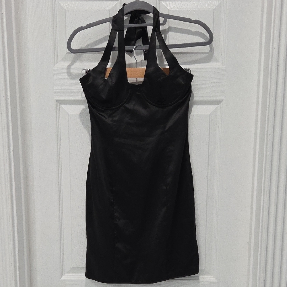 House of CB Black Halter Dress